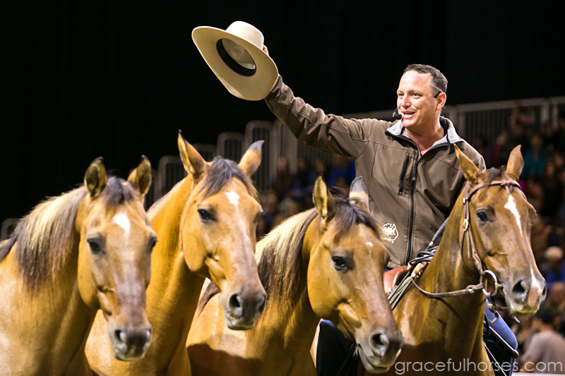 Guy McLean salutes the crowds at the Royal Winter Fair