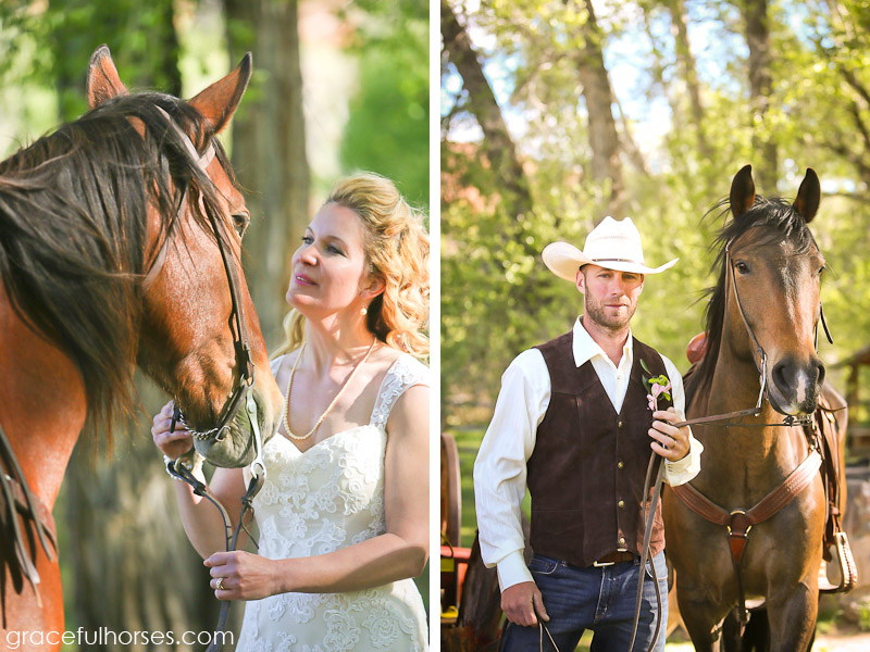 Bride and groom at the Lazy L&B Ranch