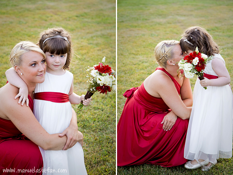 Bridesmaid and flower girl