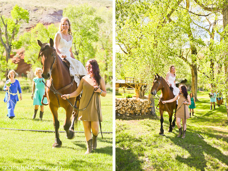Bride on horse